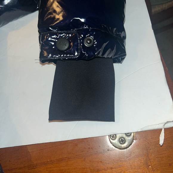 NEW. York SAM New York Shiny Black Puffer with real fure hood jacket - Picture 5 of 11